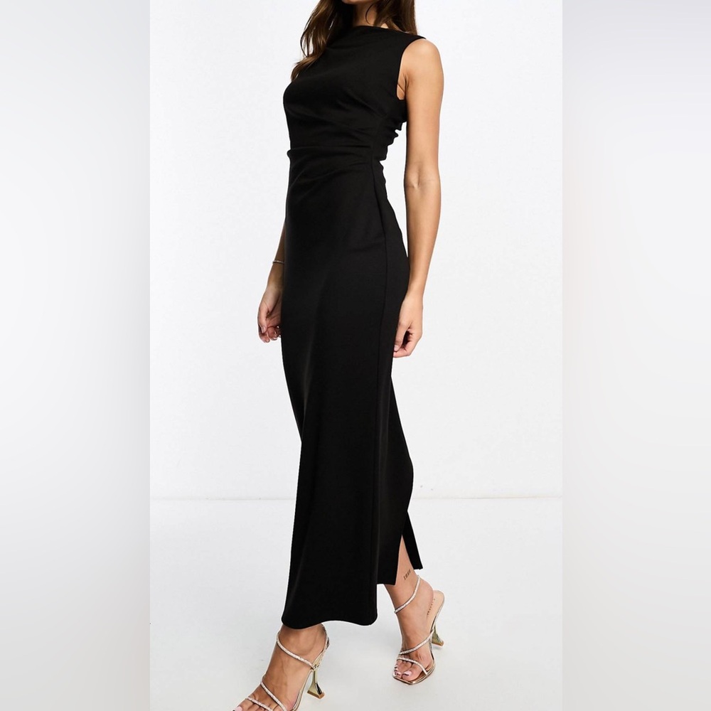 ASOS black midi/maxi dress